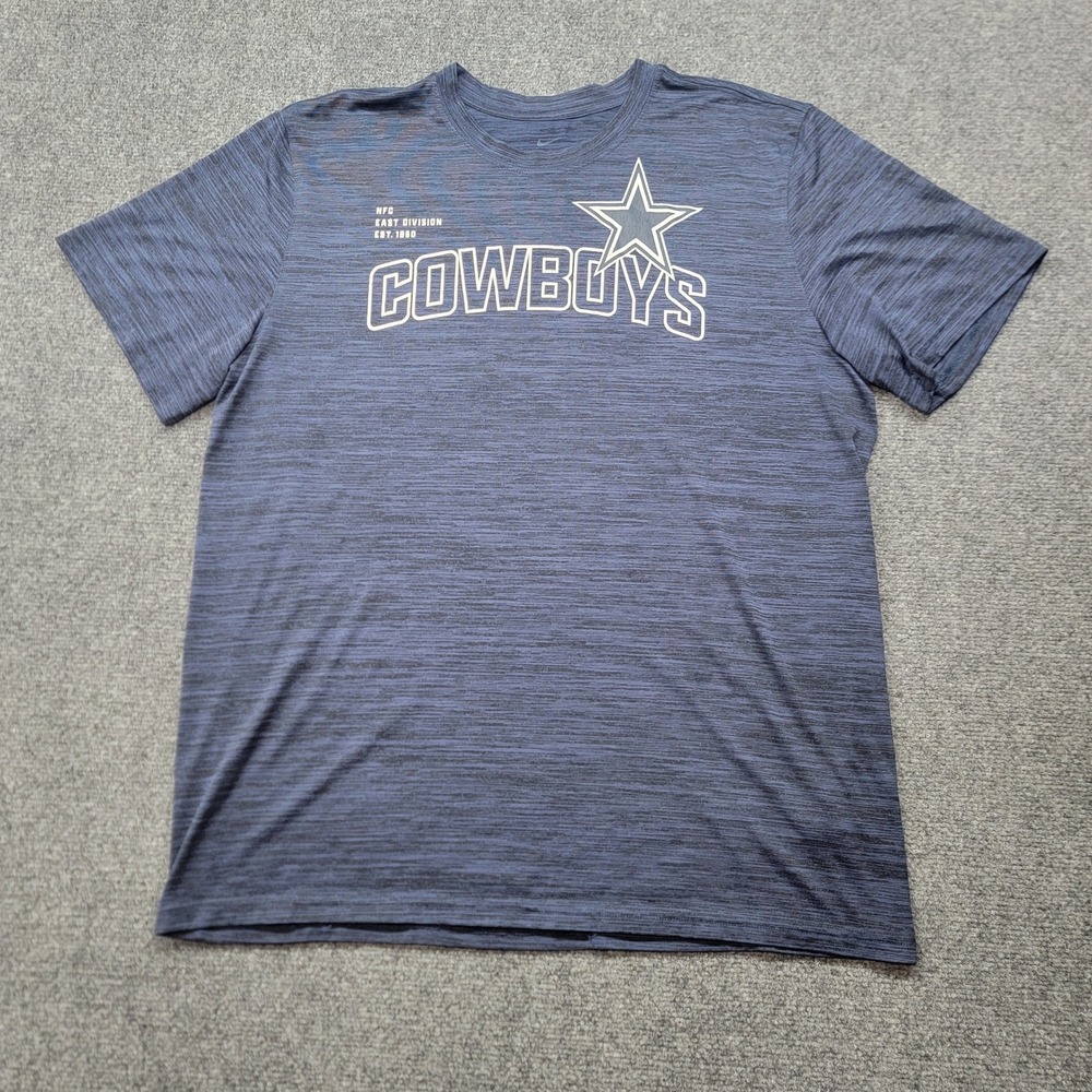 Nike Dallas Cowboys Dri-FIT Shirt Mens XL Navy Blue Heather Space Dye NKPQ-41S